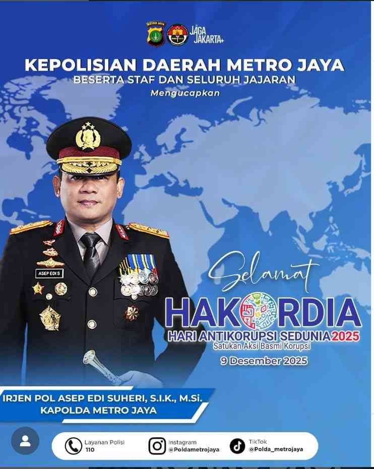 Berani Jujur, Berani Maju : Komitmen Polda Metro Jaya di Hari Antikorupsi Sedunia 